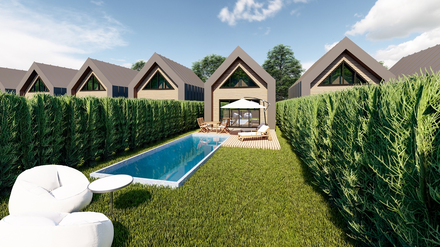 HEM VİLLA, HEM OTEL // KUMLUDORUK BUNGALOV TATİL KÖYÜ PROJESİ