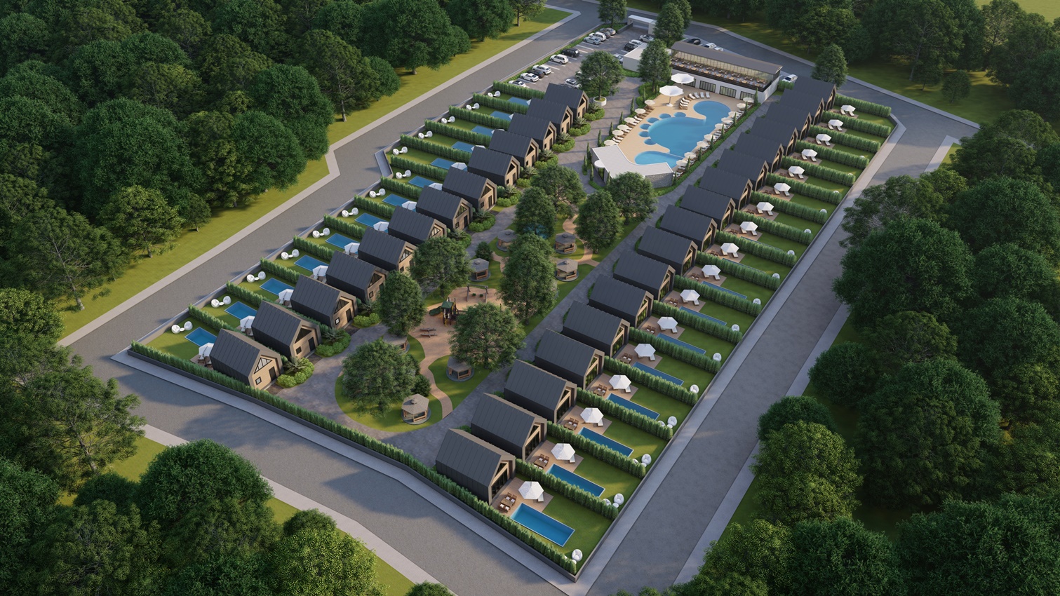 HEM VİLLA, HEM OTEL // KUMLUDORUK BUNGALOV TATİL KÖYÜ PROJESİ